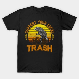 Funny retro Trash Racoon Bicycle T-Shirt